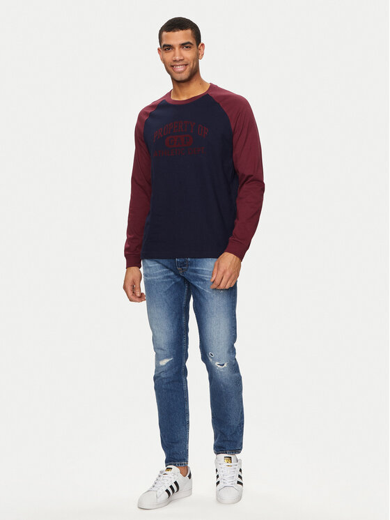 Gap Gap Longsleeve 765764-02 Dunkelblau Regular Fit