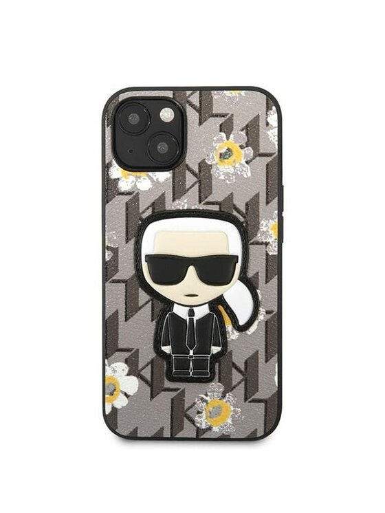 KARL LAGERFELD KARL LAGERFELD Etui na telefon Iconic Karl Flower Szary