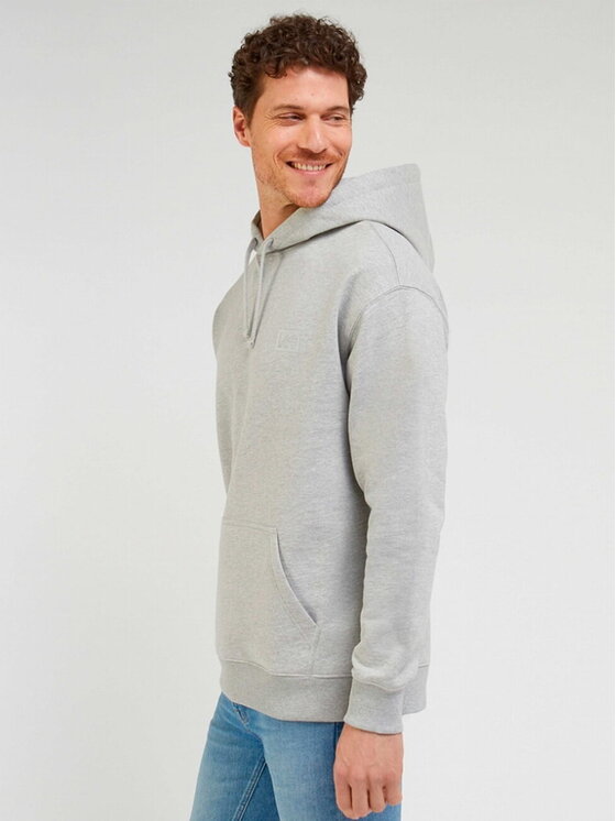 Lee Lee Felpa CORE LOOSE HOODIE SHARP Grigio Loose Fit