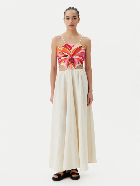 Maaji Maaji Ljetna haljina Sunrise PT2530CLD001 Bež Regular Fit