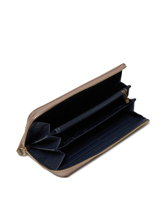 Tommy Hilfiger Tommy Hilfiger Великий жіночий гаманець Th Refined Large Za Mono AW0AW15756 Сірий