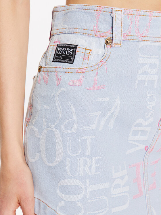 Versace Jeans Couture Versace Jeans Couture Miniszoknya 74HAE855 Kék Regular Fit