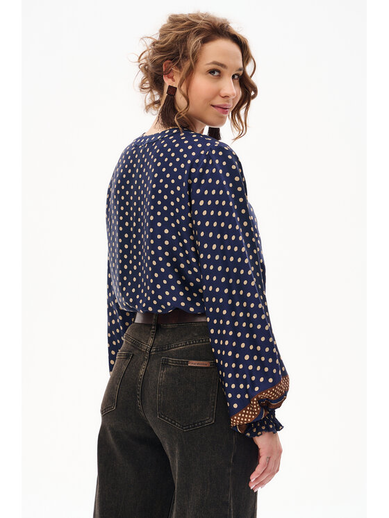 blue shadow blue shadow Bluzka Vivi 2 Granatowy Regular Fit