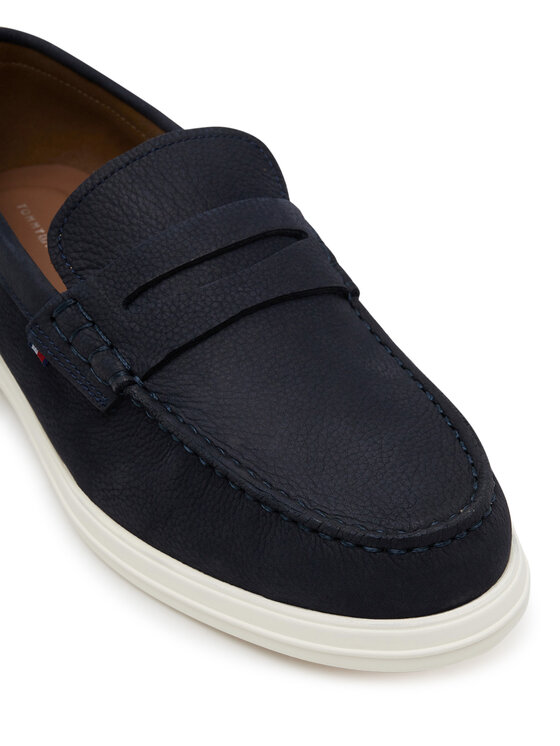 Tommy Hilfiger Tommy Hilfiger Mokasíny Nubuck P Loafer FM0FM05350 Tmavomodrá