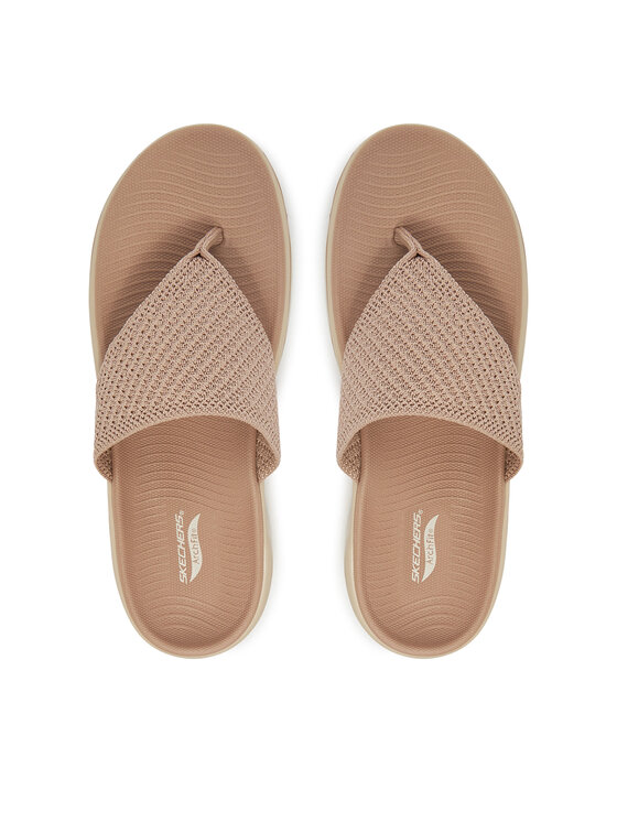 Skechers Skechers Čības uz pirksta Go Walk Arch Fit 2.0 Sandal-Carrie 140861/TPE Bēšs