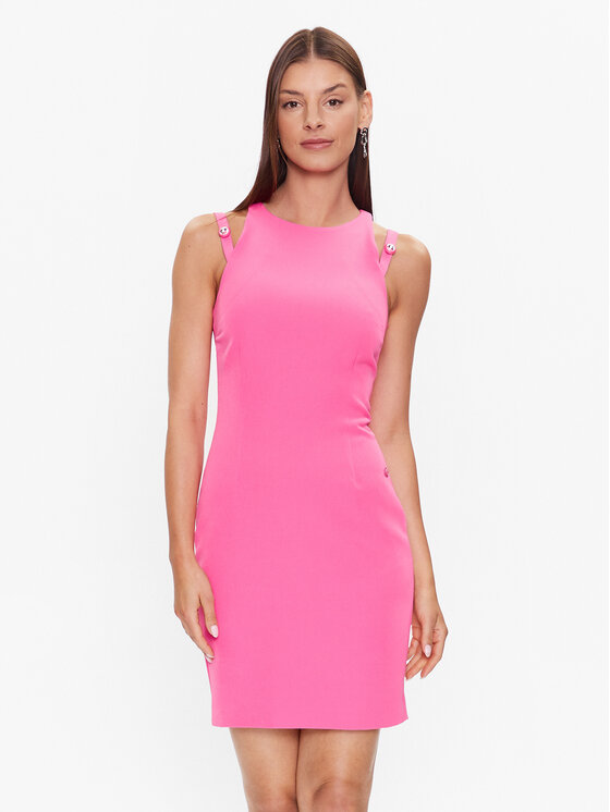 Chiara Ferragni Rochie de vară 74CBO903 Roz Slim Fit