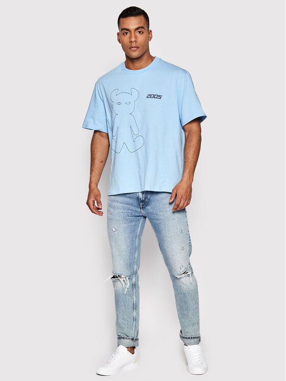 T-shirt Unisex Horned Blu Relaxed Fit