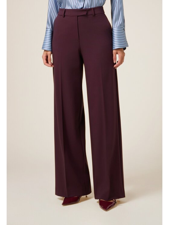 Oltre Oltre Pantaloni di tessuto P029R108784N036 Bordeaux Baggy Fit