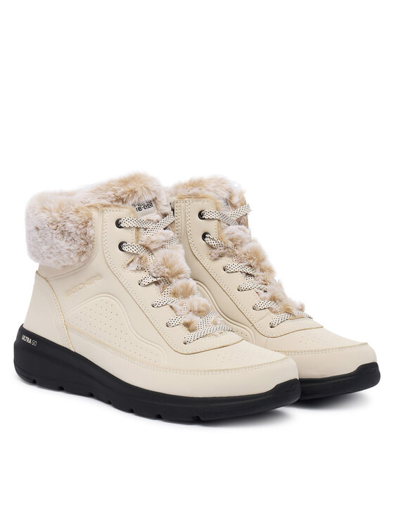 Skechers Skechers Īsie zābaki Glacial Ultra 144199/NTBK Bēšs