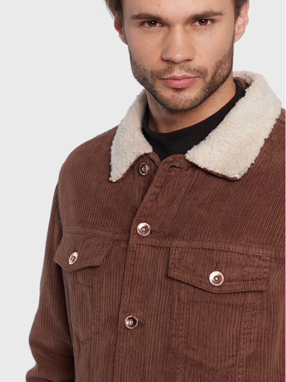 Redefined Rebel Redefined Rebel Ovčje usnje Ari Corduroy 215086 Rjava Regular Fit