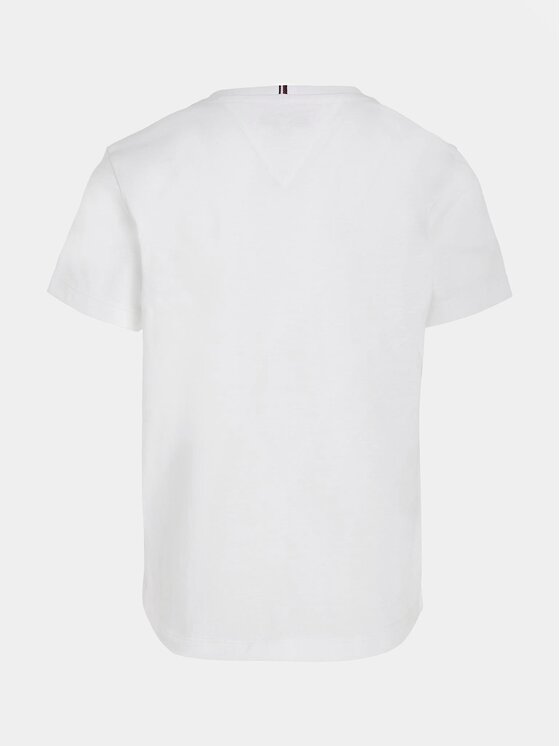 Tommy Hilfiger Tommy Hilfiger T-Shirt Monotype Tartan KG0KG07804 Bílá Regular Fit
