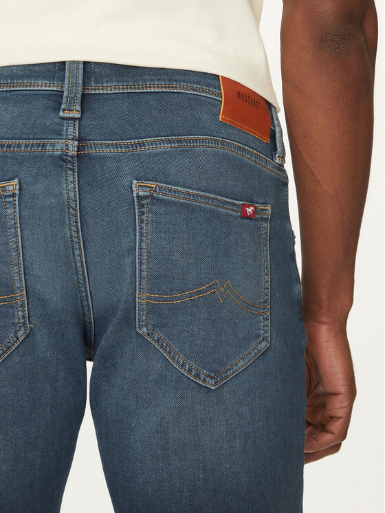 Mustang Mustang Pantaloni scurți de blugi Chicago 1007754 Albastru Slim Fit