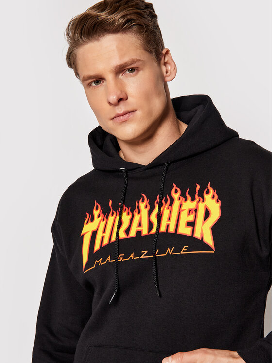 Thrasher Thrasher Світшот Flame Чорний Regular Fit