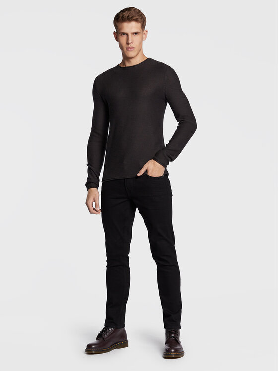 Solid Solid Τζιν 21104850 Μαύρο Slim Fit