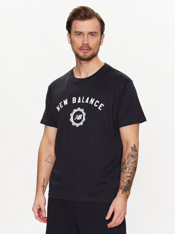 New Balance Тишърт MT31904 Черен Relaxed Fit