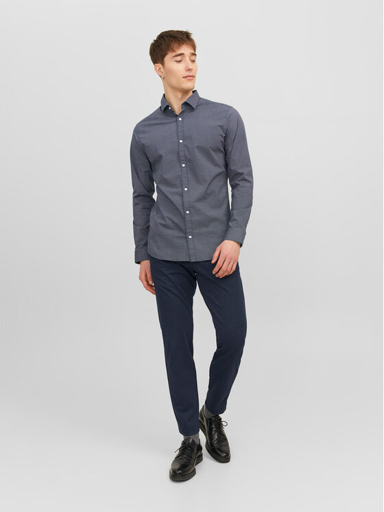 Jack & Jones Jack & Jones Pantaloni chino Marco 12237523 Bleumarin Slim Fit