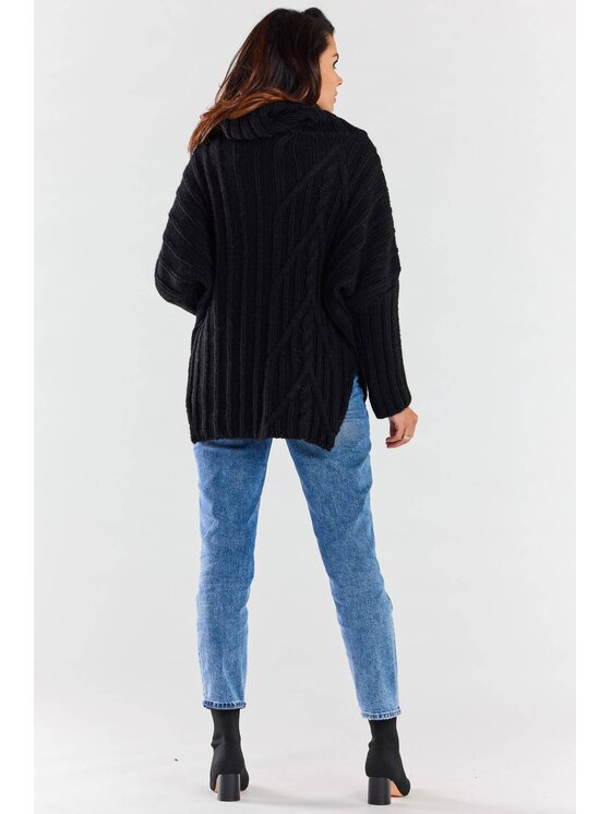 Awama Awama Maglione A477 Nero Basic Fit