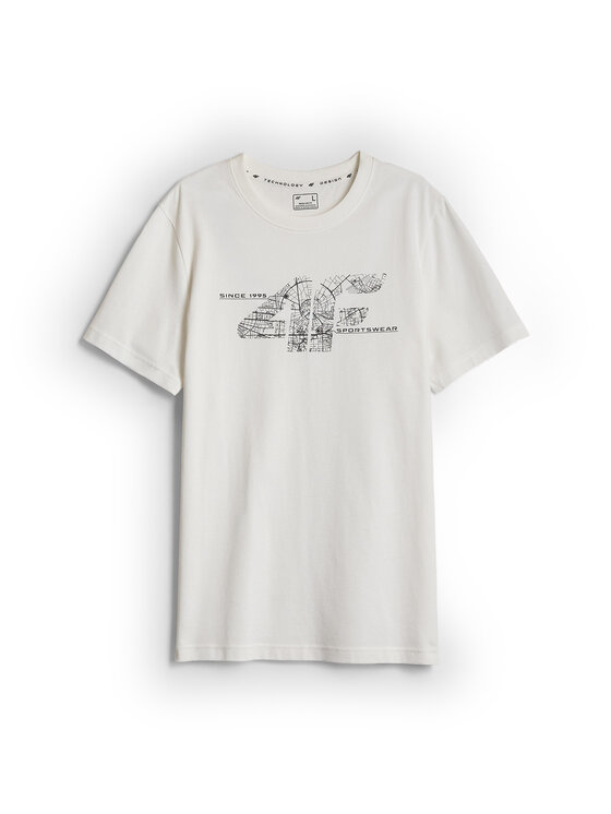4F 4F T-Shirt CITY Biały Regular Fit