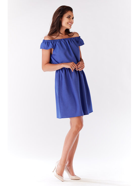 Infinite You Infinite You Sukienka letnia M136 Niebieski Basic Fit