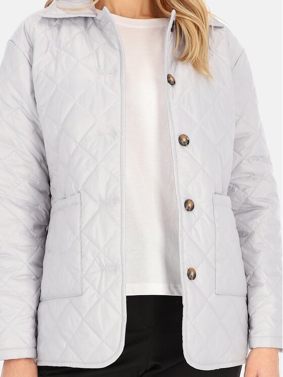 Perso Perso Prechodná bunda BLE 241025 F Sivá Regular Fit