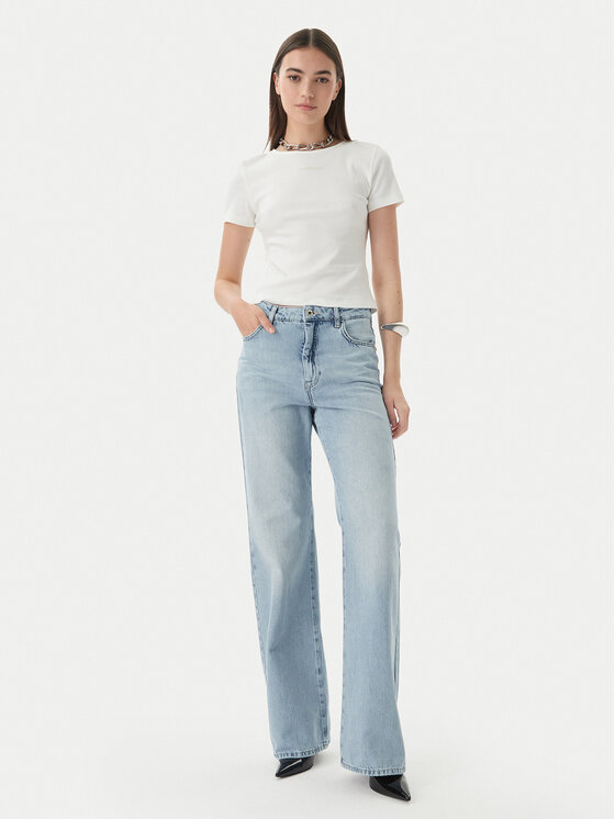 Patrizia Pepe Patrizia Pepe Majica 2M4522/J407-W146 Bela Slim Fit