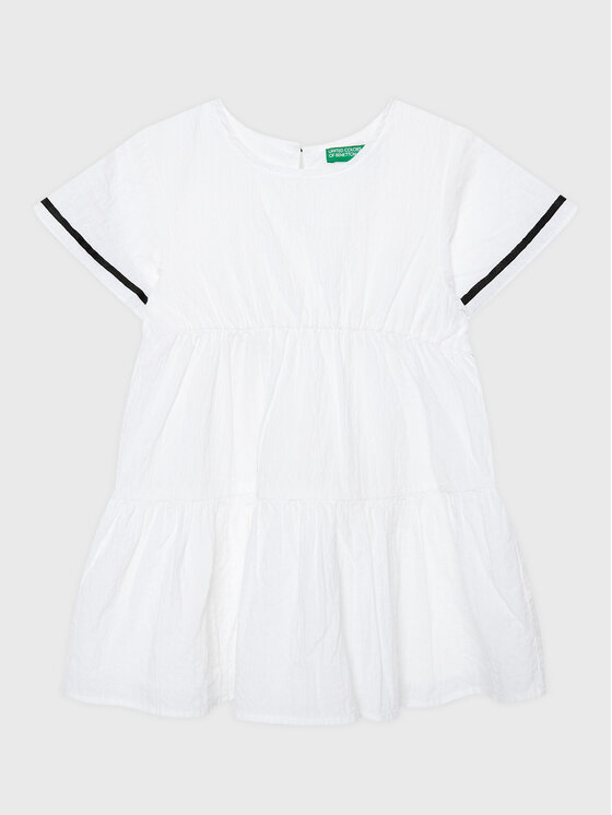 United Colors Of Benetton Rochie de vară 4O9TGV00P Alb Regular Fit