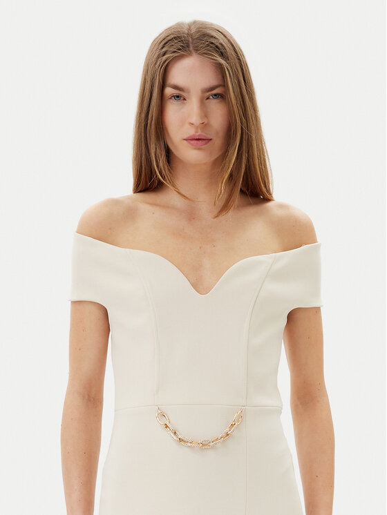 Rinascimento Rinascimento Rochie de seară CFC0123610003 Bej Regular Fit