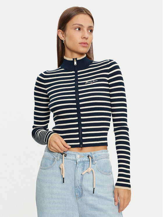 Tommy Jeans Tommy Jeans Sweater DW0DW19835 Sötétkék Slim Fit