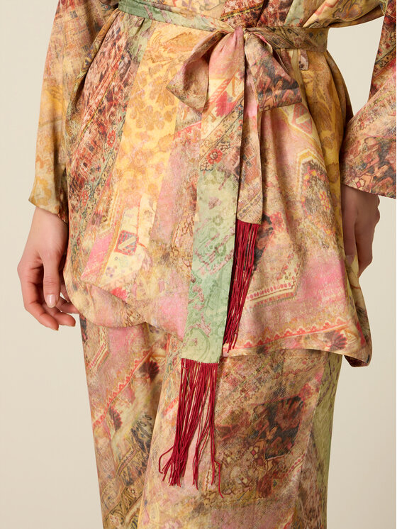 Oltre Oltre Marynarka R001E100134N0Z6 Kremowy Baggy Fit
