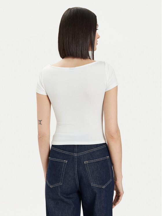 Gina Tricot Gina Tricot T-shirt 21319 Bijela Slim Fit