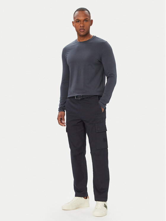 BOSS BOSS Longsleeve krekls TChark 50473286 Tumši zils Regular Fit