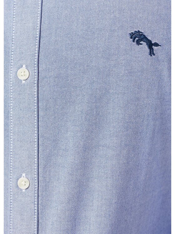Wrangler Wrangler Koszula 112350481 SHIRT OXFORD Niebieski Regular Fit