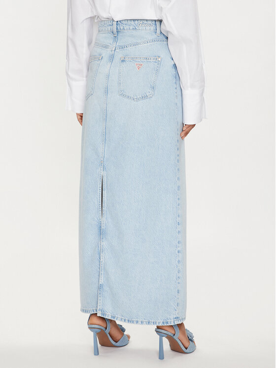 Guess Guess Džínová sukně Wenona W4GD53 D5B66 Světle modrá Regular Fit