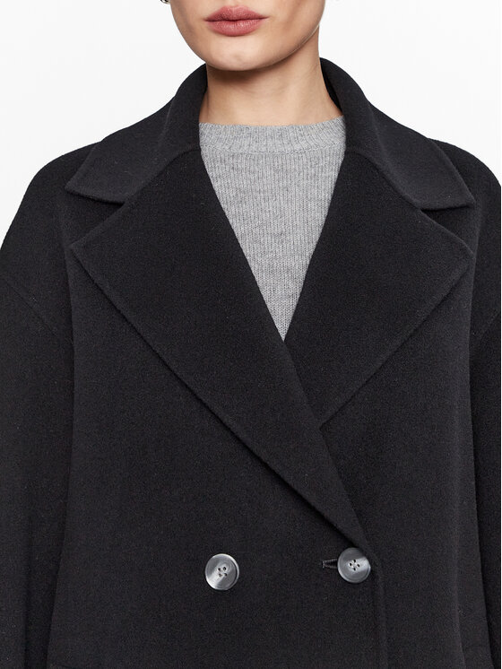 Marella Marella Vlněný kabát Nandina 2330160838200 Černá Regular Fit