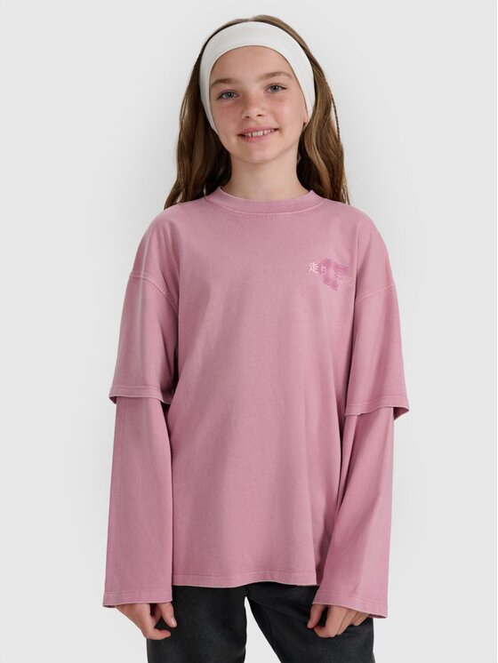 4F 4F Longsleeve 4FJRAW25TLONF543-54S Rosa Oversize