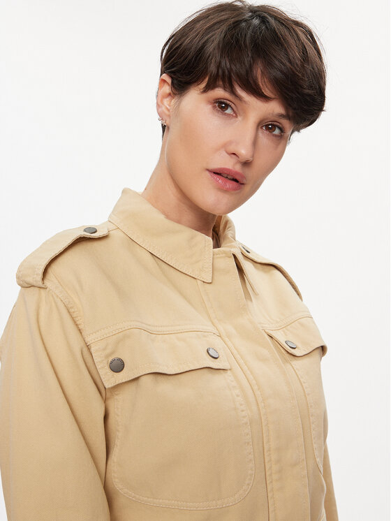 Pepe Jeans Pepe Jeans Πουκαμισοτζάκετ Samantha PL402363 Μπεζ Regular Fit
