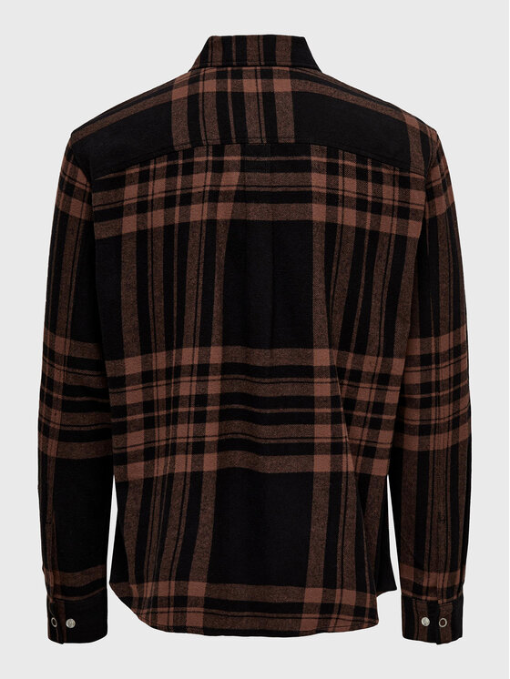 Only & Sons Only & Sons Camicia Stabb 22022991 Marrone Relaxed Fit