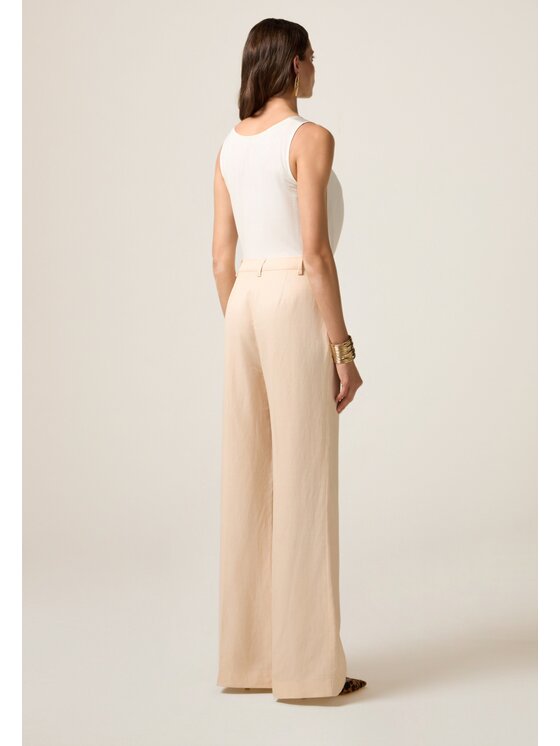 Oltre Oltre Pantaloni di tessuto P086R008738N002 Écru Baggy Fit