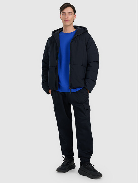 4F 4F Kurtka puchowa URBAN COMMUTER Czarny Regular Fit