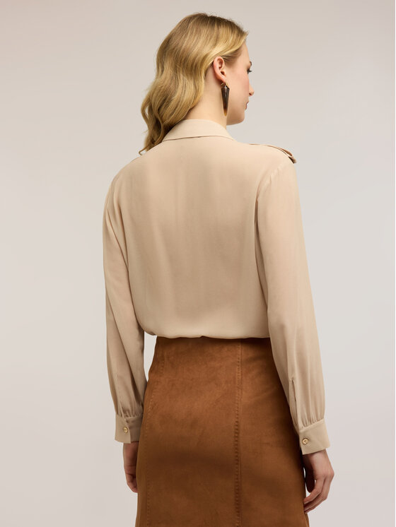 Motivi Motivi Camicia 5022Q000927N002 Crema Regular Fit