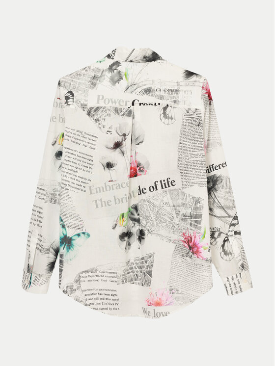 Desigual Desigual Сорочка Nara 24WWCW20 Écru Regular Fit