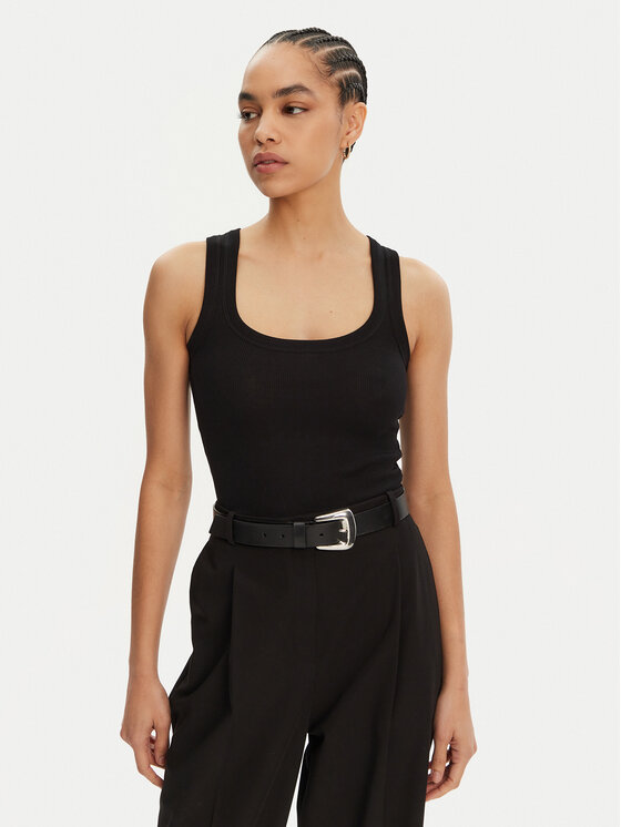 Top JACQUEMUS, Rozmiar S, Czarny, 243TO099-2381