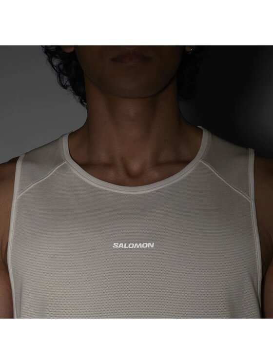 Salomon Salomon Koszulka techniczna SHAKEout CORE TANK M Beżowy Regular Fit