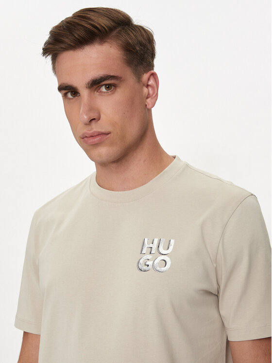 HUGO Hugo Majica Detzington241 50508944 Siva Regular Fit