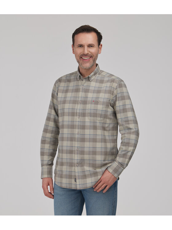 Lee Cooper Lee Cooper Koszula NEW TENBY Beżowy Comfort Fit