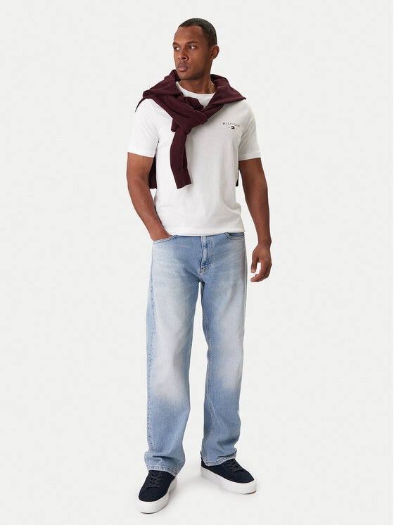 Tommy Hilfiger Tommy Hilfiger T-särk Brand Love MW0MW41456 Valge Regular Fit