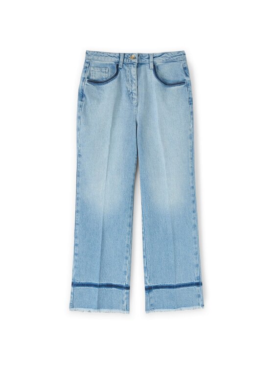 Motivi Motivi Jeansy P547Q003850N004 Turkusowy Cropp Fit