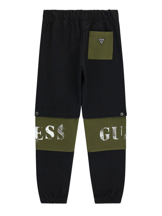 Guess Guess Sporta bikses L6BB08 K6081 Melns Regular Fit