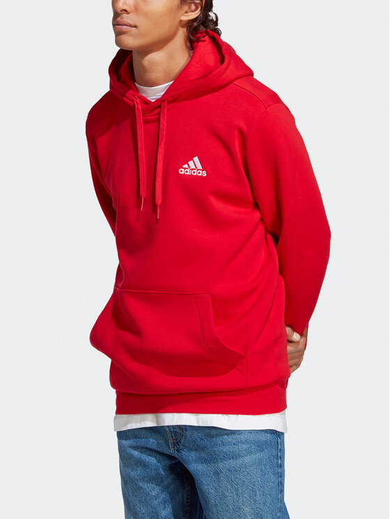 adidas adidas Jopa Essentials Fleece Hoodie H47018 Rdeča Regular Fit