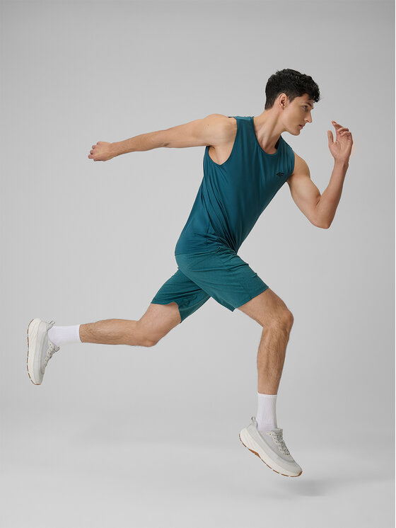 4F 4F Szorty sportowe ATHLETIC Zielony Regular Fit